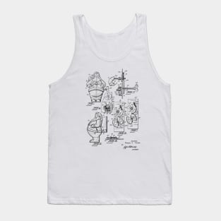 Santa Toy Christmas Gift Design Patent Drawing Tank Top